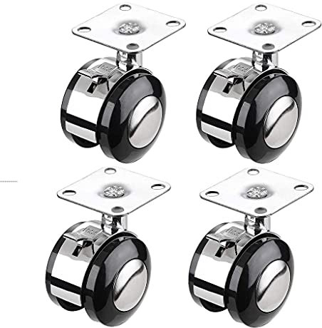 5 inch Swivel Brakeers,Threaded Stem/Top Plateors Polyurethaneer Wheel with Brake Lock for Shoppicarts, Hand Trolley, Tools, Workbench