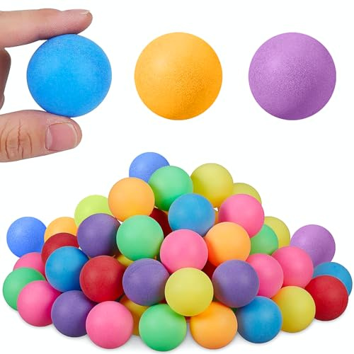 Palline da Ping Pong, 50 Pezzi 40 mm Palline da Ping Pongs Colorate Palline da Ping Pong in Plastica da Allenamento per Artigianato,Decorazioni,Giochi per Famiglie
