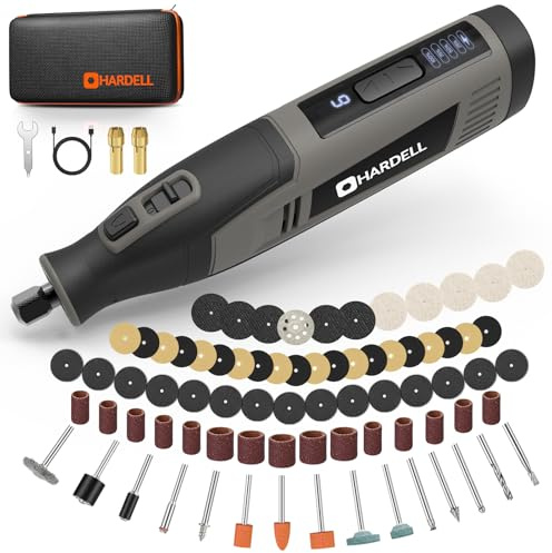 Outil rotatif multifonction 4V sans fil - Mini ponceuse/ponceuse avec 80 accessoires, batterie 4000mAh, 6 vitesses, charge rapide Type-C pour coupe, ponçage, perçage, gravure