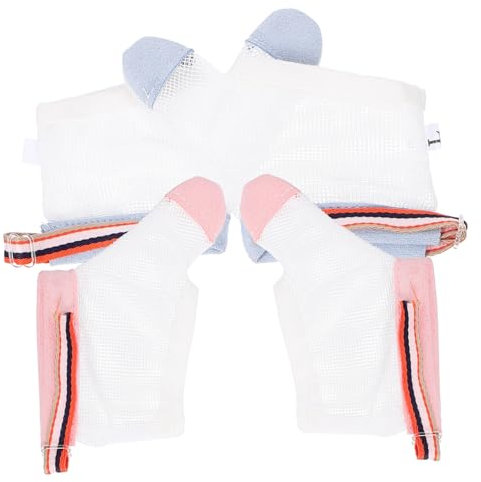 TOYANDONA Anti Saug Handschuhe Verstellbar Nylongewebe Fingerlutschschutz Daumenschutz Atmungsaktiv Waschbar Für Kleinkinder