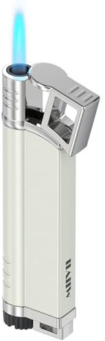 MIIVII Windproof Jet Lighter, Butane Gas Refillable (Sold Without Gas)