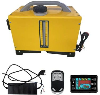 Sunster 8KW Portable Diesel Air Heater, 12V/24 ALL IN ONE Diesel Heater with AC 110-240V Power Adapter, LCD Switch & Remote Control, with Bottom Bracket， for Campervan Car Trucks Bus