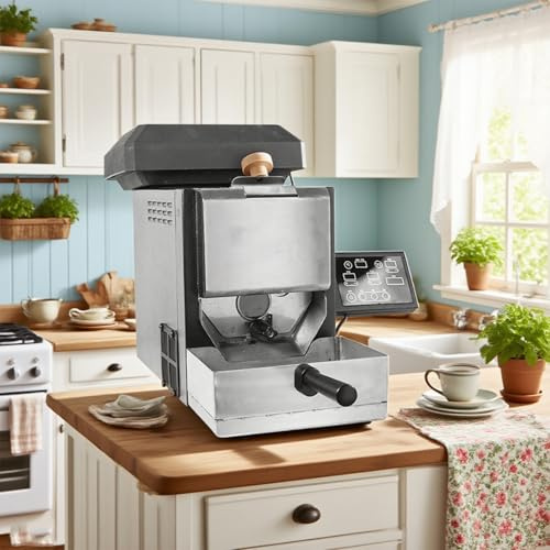 FHRKA Tostatore di caffè Domestico | Tostatore di Chicchi di caffè, Design Compatto del Corpo, Design Innovativo dell'Agitatore, Struttura del Tamburo Brevettata