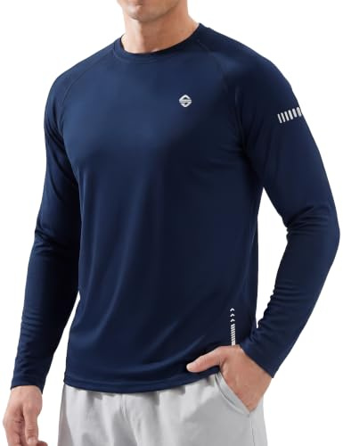 Cimic Långärmad/kortärmad sport t-shirts UPF 50+ funktionell skjorta | Design med reflexremsor, snabbtorkande och andas, UPF 50+ UV-skydd, lämplig för löpning, fitness och simning