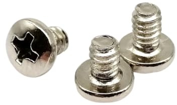 GUIPENG 100 Piezas 6#-32x5/6/8mm Carcasa de PC Cabeza Redonda Plana Disco Duro HDD Fuente de alimentación PSU Tornillo de Montaje Perno reparación computadora F(Silver,6-32x8mm)