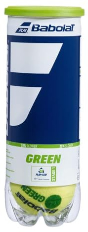 Babolat Green Tennis Balls (3 Ball Can), Green, One Size