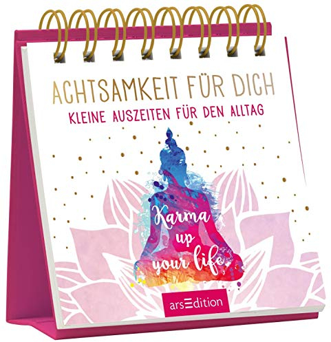 Achtsamkeit für dich: Kleine Auszeiten für den Alltag | Schöne Tischdeko zur Stressbewältigung; tolles Geschenk für Yoga-Fans