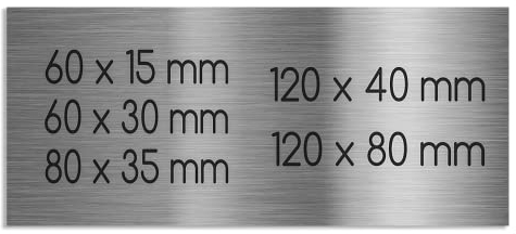 Jung Edelstahl Design Türschild Edelstahl mit Gravur Namenschild Schild selbstklebend Büroschild (60 X 15 mm) Klingelschild Briefkastenschild Briefkasten