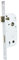Bricard 2683 Serrure à encastrer axe 40 mm pour Porte de Salle de Bains et Toilettes, fermeture par Bouton, coloris Blanc