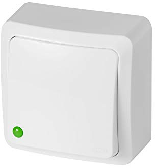 ELEKTRO-PLAST BERG - Interruttore per luci a parete, compatto, colore: Bianco