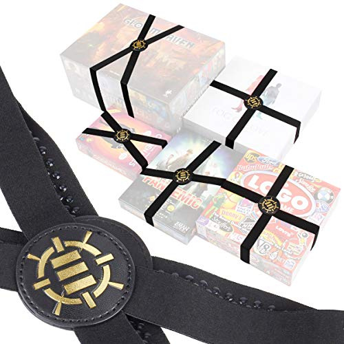 ENHANCE Board Game Bands - Elastic Box Bands with Durable Textured Grip to Keep Lids Closed on Board Boxes, Tabletop/Card Games Without Rubbing During Travel & Storage (Set of 5)