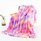 STYHO Tie-Dye Rainbow Sherpa Teddy Fleece Reversible Double Blanket for Bed and Couch Ultra Soft Thick Fluffy Luxury Snugly Blanket Throw(Pink-Purple,160 x 200cm)