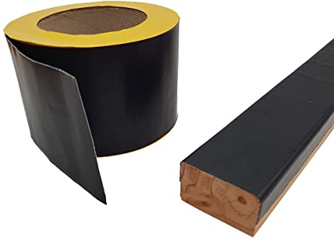 Lot de 6 rouleaux de ruban de masquage en butyle - 10 000 mm x 75 mm x 0,6 mm - Pour terrasses et sous-constructions - Autocollant d'un côté (60 m au total)