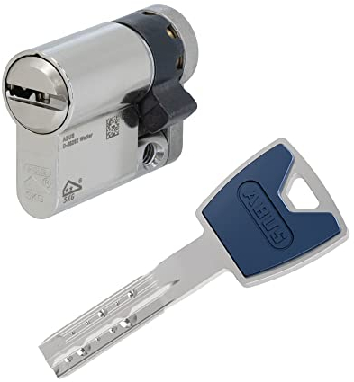 ABUS EC880 Halbzylinder 30/10 inkl. 5 Schlüssel - Wendeschlüssel-Sicherheitszylinder - Sicherungskarte - Modulsystem - mit Farbkappe - Patentschutz bis 2030