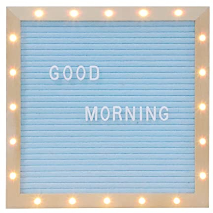HOMSFOU Wanddeko Letterboard Zeichen LED Buchstabenbrett Rillentafel Buchstabentafel Nachricht Board mit Buchstaben Tischdeko Dekoration Kinder Muttertag Aesthetic Room Decor