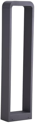 Lindby LED LED-utomhuslampa 'Emima' (modern) i Grå av aluminium/grå zink (1 lamor, glödlampor ingår) - Väglampa, pollare, vägbelysning, sockellampa