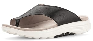 Gabor Damen Zehentrenner, Frauen Sandalen,Freizeitschuhe,offene Schuhe,Strandschuhe,zehenstegsandalen,flip Flops,schwarz (Micro),38 EU / 5 UK
