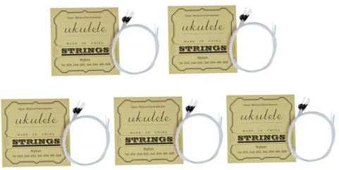 WESIEVYA Kit De Cuerdas Esenciales Para Ukelele De 21 23 Y 26 Pulgadas Con Núcleo De Nailon Para Reparación Y Reemplazo De Distintos Tipos De Ukeleles