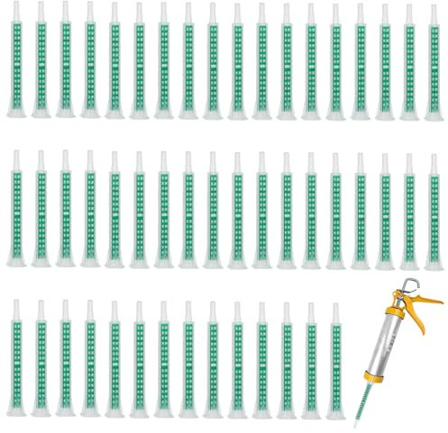 keyxer 50 pièces mélangeur statique pour colle 2K, tube de mélange de colle en plastique pour colle à 2 composants et colle métallique - mélange précis, parfait pour l'artisanat