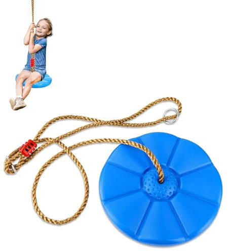 Balançoire Exterieur Interieur, Siege balancoire, Balançoire en Corde d'escalade pour Enfants, Capacité jusqu'à 100 kg, pour Les Enfants à partir de 3 Ans (Bleu)