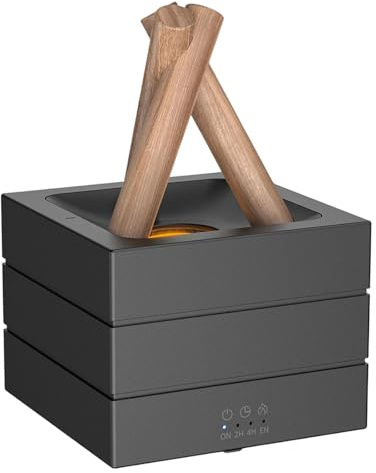 Humidificador difusor aromático de llama simulada con 7 colores de luz de aire para el hogar, dormitorio, oficina, gran capacidad con luz de llama