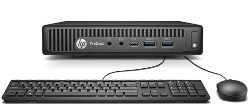 HP Prodesk 600 G2 Mini Desktop PC, Intel Core i3-6100, 8GB RAM, 256GB SSD, Teclado EE.UU., WiFi, Bluetooth, Windows 11 Pro (Reacondicionado)