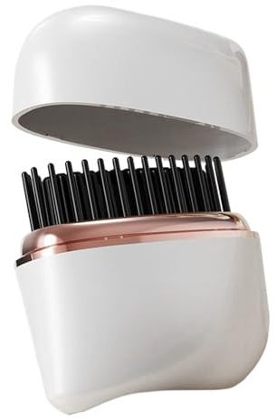 Mini Cepillo Alisador,Herramienta De Estilización Inalámbrica Con Protección Anti Quemaduras,Peine Caliente Para Estilizado Del Cabello | Para Viaje Hogar Excursión Exteriores Vacaciones