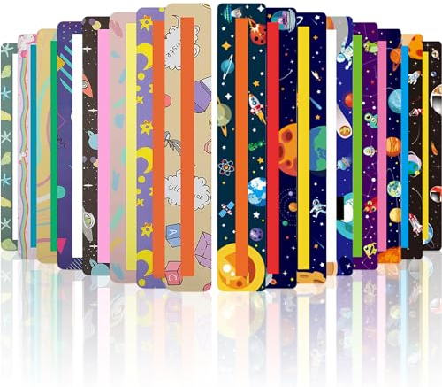 VLUNT 16 Pieces Dyslexia Coloured Reading Overlays & Window Reading Ruler Bookmarks, Professional Dyslexia Aids for Visual Stress, Mixed Colours PET Coloured Overlays