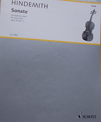 Viola Sonata: für Bratsche allein. op. 25/1. viola.