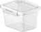 Rotho Memory rechteckige Frischhaltedose 0,85l mit Deckel, Kunststoff (PP) BPA-frei, transparent/weiss, 0,85l (15,0 x 12,0 x 9,5 cm)
