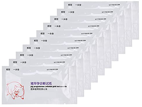 10 piezas de papel de prueba de embarazo de cerdo, Hoja de prueba de embarazo para ganado Herramienta de prueba de detección precoz de embarazos para vacas y cerdas