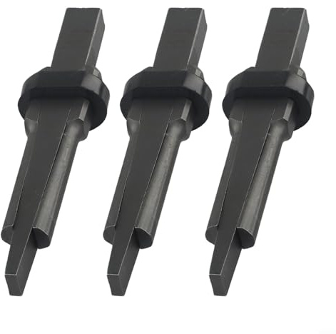 Besttoolifes Juego de 3 cuñas de cuña y plumas de grado industrial de 23 mm, divisor de piedra de pluma y cuña de hormigón mármol granito roca piedra dividir herramientas manuales