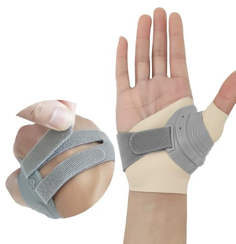 Celiodd Daumenbandage Rechts Daumenschiene Rechts Daumensattelgelenk Bandage Daumenorthese Rechts Orthese Daumensattelgelenk Geeignet für Stabilen Halt und Stabilität (Grau M 19–21 Cm)