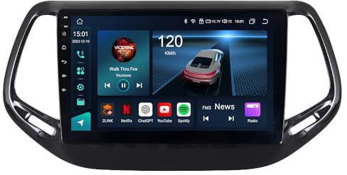 ACAVICA 4+64GB Autoradio per Jeep Compass 2017-2020 Android 14 Car Tablet Touchscreen Schermo Lettore Multimediale con Wireless Carplay Android Auto WiFi 4G LTE (8-Core, 4+64GB)