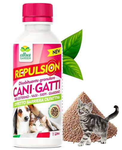 Albagarden - Disabituante Gatti E Per Cani - Repellente E Barriera Olfattiva Naturale Contro Le Cattive Abitudini Pipì - Scaccia Animali Domestici Senza Veleno Ed Ultrasuoni - Granulare X 1 Litro