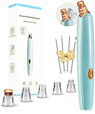 Blackhead Remover Pore Vacuum Cleaner - Upgraded Facial Pore Cleaner - Electric USB Pore Vacuum with 5 Probes - Upgraded Blackhead Suction Tool - Blackhead Remover Kit