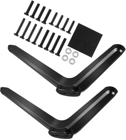 NIYANGLE 2 pezzi Supporto Tv da Tavolo in Plastica con Viti Base Stabile per Montaggio Televisori Staffa Fissa per Schermi LED e LCD