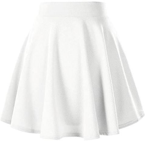 Mujeres Casual Minirock Tennisrock Skater Falda Corta minifaldas Trajes de Carnaval Faldas Cortas de Ballet Vestidos (FR/ES, Letras, M, Regular, Regular, Blanco)