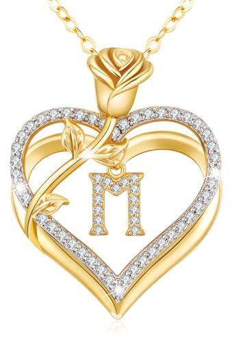 Collier Femme Or Lettre Initiale A-Z Bijoux Personnalisé Cadeau Femme