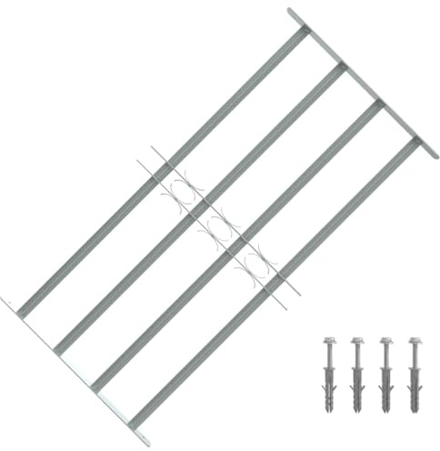 Grille de Fenêtre, Grille Défense de Protection Barre de Sécurité Réglable et 4 barres 700-1050 mm
