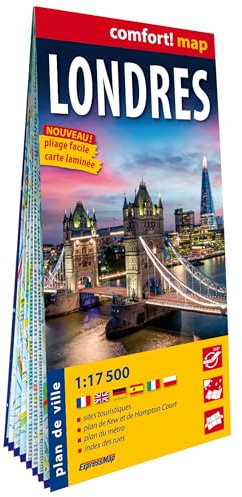 Londres 1/17.500 (carte grand format laminée - plan de ville)