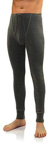 sesto senso Herren Unterhosen Baumwolle - Lange Unterhosen Herren Baumwolle Thermounterwäsche Für Männer Lange Unterhose k1 (Dunkelmelange, L)