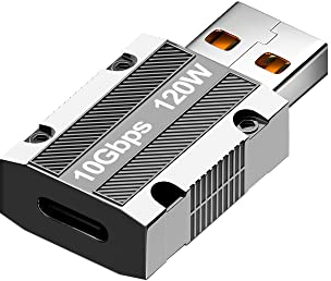 WLGQ 10Gbps Adattatore USB C femmina a USB maschio da 10 Gbps/100W con trasferimento dati ad alta velocità e ricarica stabile per laptop, caricabatterie, power bank