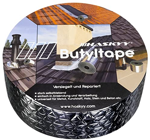 Cinta adhesiva impermeable de butilo, 5 cm x 5 m, color negro, de alta calidad, autoadhesiva, con lámina de aluminio, resistente al envejecimiento, resistente a la corrosión, resistente a los rayos UV