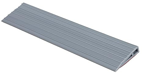 Rampa de umbral para puerta, bordillos, perfil de transición de 100 cm, antideslizante, 2 cm de alto, ancho: 8 cm, adecuada para interiores y exteriores, baño, puerta, supermercado, garaje (gris)