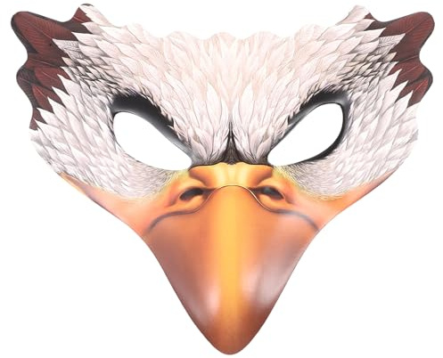 Ciieeo Maschera dell'Aquila Bianca - Maschera Animale Eva 3D