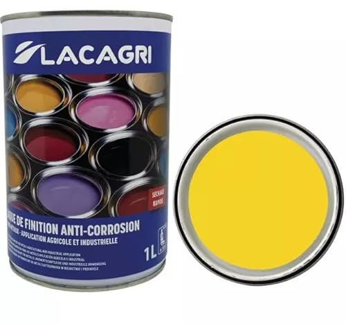 Lacagri Peinture antirouille 3 en 1 - Couche de finition et apprêt - Jaune JCB