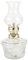 Warmhm Vintage Oil Lamp Crystal Glass Chimney Kerosene Lamp Retro Glass Kerosene Lamp Desk Oil Lamp Kerosene Light for Indoor Oil Lantern Lamps Emergency Oil Lamp (7.07X3.54X3.54 Inch)