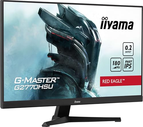iiyama G-Master Red Eagle G2770HSU-B6 68,6cm 27 Fast-IPS LED Gaming Monitor Full HD HDMI DP USB3.2 0,2ms 180Hz Adaptive Sync schwarz