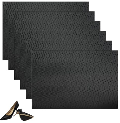 6 Pezzi Gomma per Suole Risuole Scarpe, Gomma per Scarpe Suola, Riduce Rumore e Scivolamento, Compatibile con Scarpe da Uomo e Donna, 15x10 cm, Facile da Tagliare e Applicare